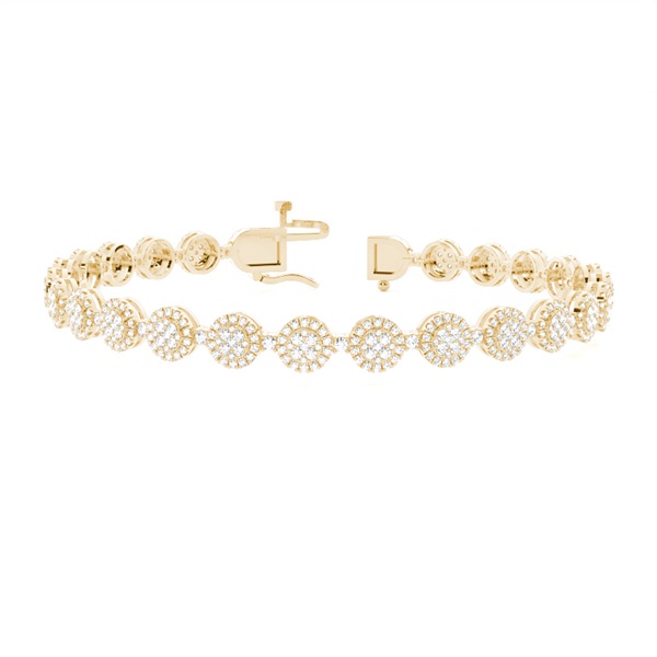 Prong Round Diamond Designer Bracelet