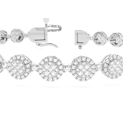 Prong Round Diamond Designer-Armband