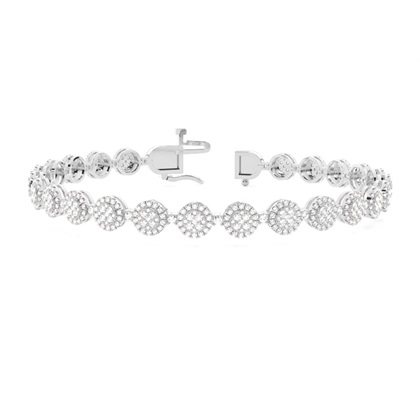 Prong Round Diamond Designer Bracelet