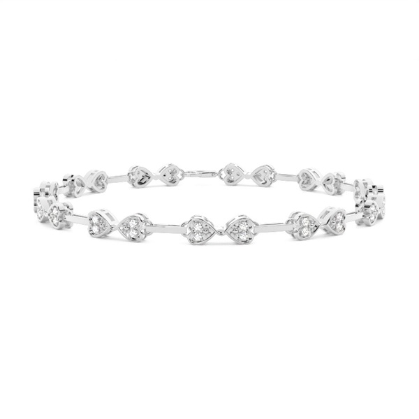 Pave Setting Round Diamond Designer Bracelet