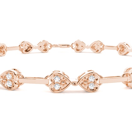 Runder Diamant Designer Armreif in einer Pavefassung