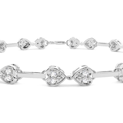 Runder Diamant Designer Armreif in einer Pavefassung