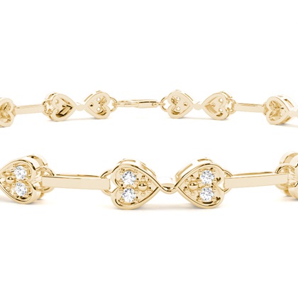 Runder Diamant Designer Armreif in einer Pavefassung