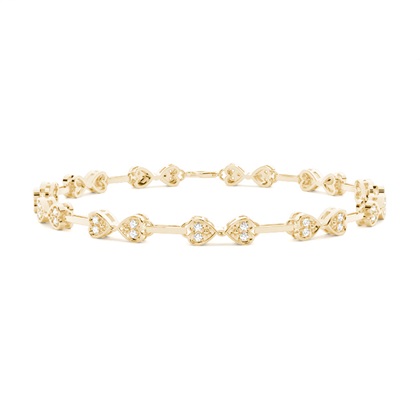 Yellow Gold Evening Diamond Bracelets