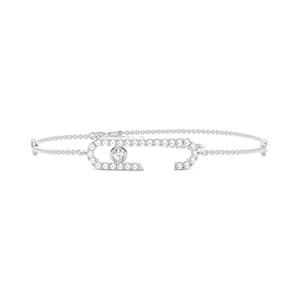Pave Setting Round Diamond Delicate Bracelet