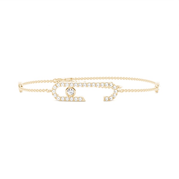 Pave Setting Round Diamond Delicate Bracelet