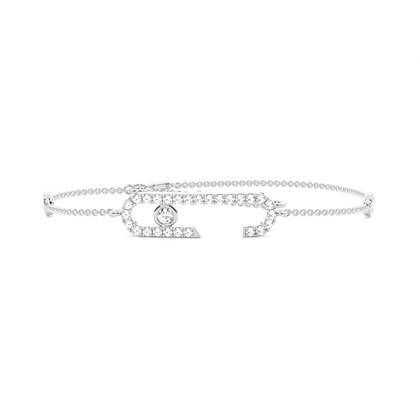 Pave Setting Round Diamond Delicate Bracelet