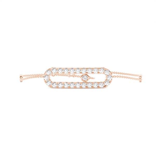Pave Setting Round Diamond Delicate Bracelet