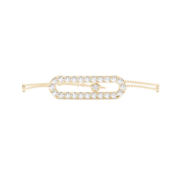 Pave Setting Round Diamond Delicate Bracelet