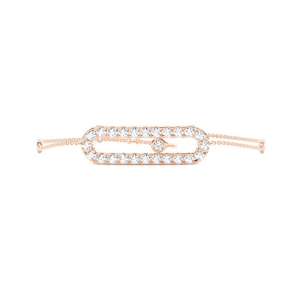 Pave Setting Round Diamond Delicate Bracelet