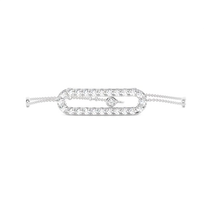 Pave Setting Round Diamond Delicate Bracelet
