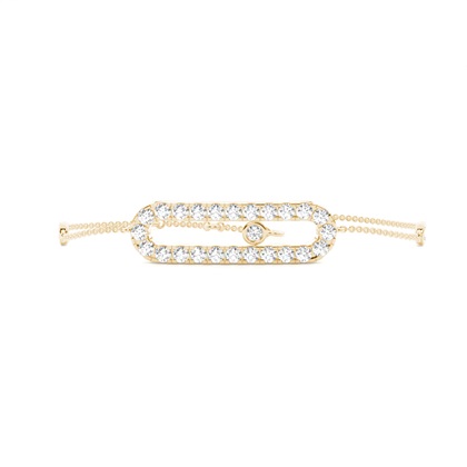 Pave Setting Round Diamond Delicate Bracelet