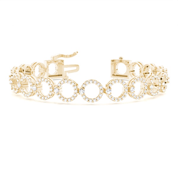 Prong Round Diamond Designer Bracelet