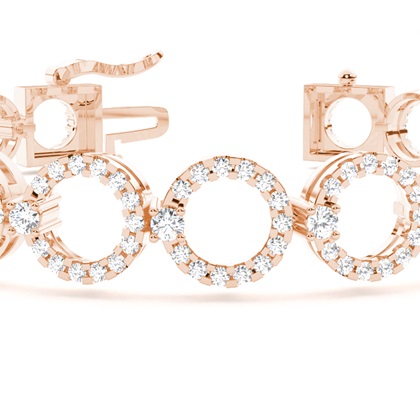 Prong Round Diamond Designer-Armband
