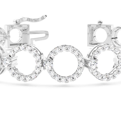 Prong Round Diamond Designer-Armband