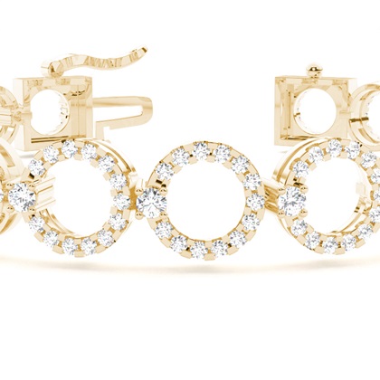 Prong Round Diamond Designer-Armband