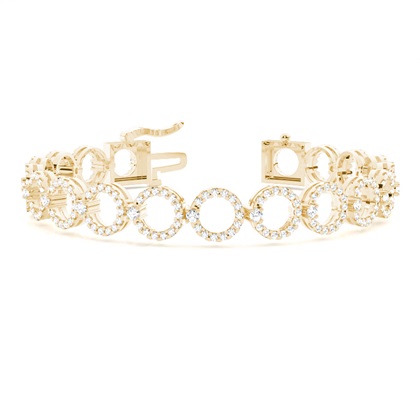 Prong Round Diamond Designer Bracelet