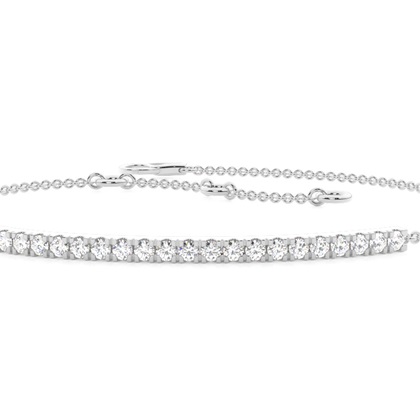 Pave Setting Round Diamond Delicate Bracelet