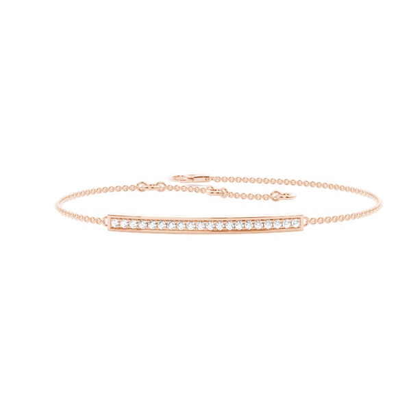Pave Setting Round Diamond Delicate Bracelet