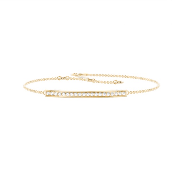 Pave Setting Round Diamond Delicate Bracelet