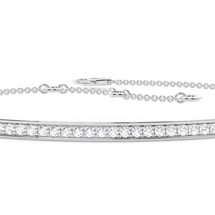 Pave Setting Round Diamond Delicate Bracelet