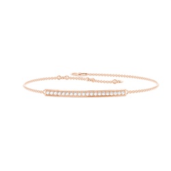 Runde Petite Diamantarmband in einer Pavefassung