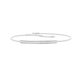 Runde Petite Diamantarmband in einer Pavefassung