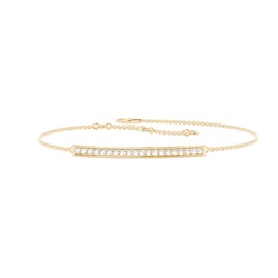 Runde Petite Diamantarmband in einer Pavefassung