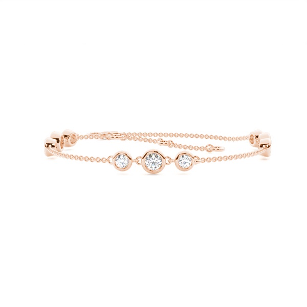Full Bezel Setting Round Diamond Delicate Bracelet