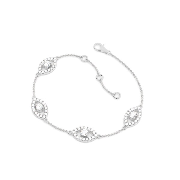 4 Prong Round Diamond Delicate Bracelet