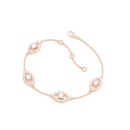 4 Prong Round Diamond Delicate Bracelet