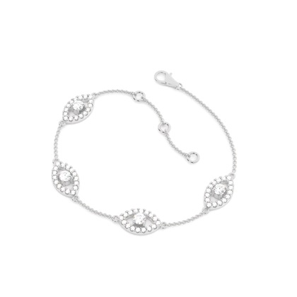 4 Prong Round Diamond Delicate Bracelet