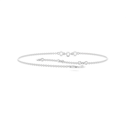 Full Bezel Setting Round Diamond Delicate Bracelet