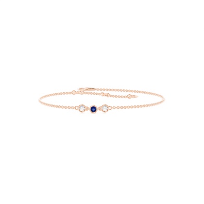 Rose Gold Gemstone Diamond Bracelets