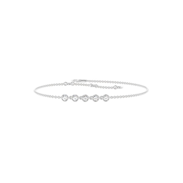 Full Bezel Setting Round Diamond Delicate Bracelet