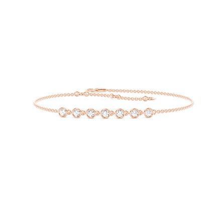 Rose Gold Chain Diamond Bracelets