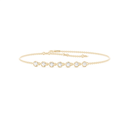 Yellow Gold Chain Diamond Bracelets