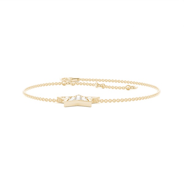 Pave Setting Round Diamond Delicate Bracelet