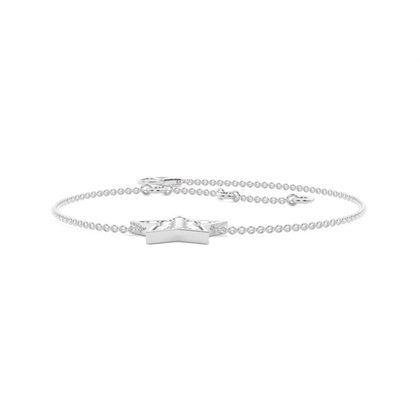 Pave Setting Round Diamond Delicate Bracelet
