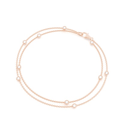 Rose Gold Chain Diamond Bracelets