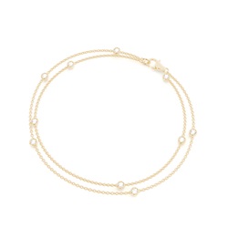 Full Bezel Setting Round Diamond Delicate Bracelet