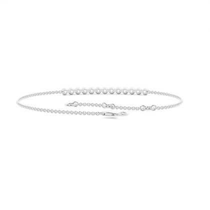 Full Bezel Setting Round Diamond Delicate Bracelet
