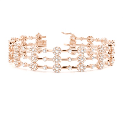 Rose Gold Evening Diamond Bracelets