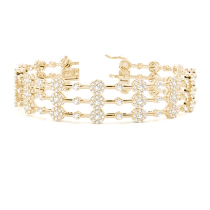 Yellow Gold Evening Diamond Bracelets