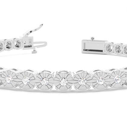 Round Platinum Tennis Bracelets
