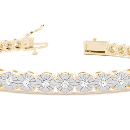 Yellow Gold Diamond Tennis Bracelet