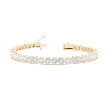 Yellow Gold Diamond Tennis Bracelet