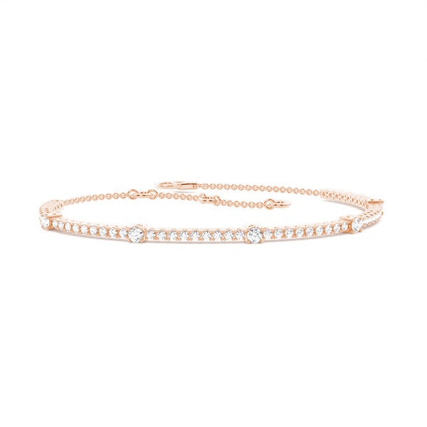 Pave Setting Round Diamond Delicate Bracelet