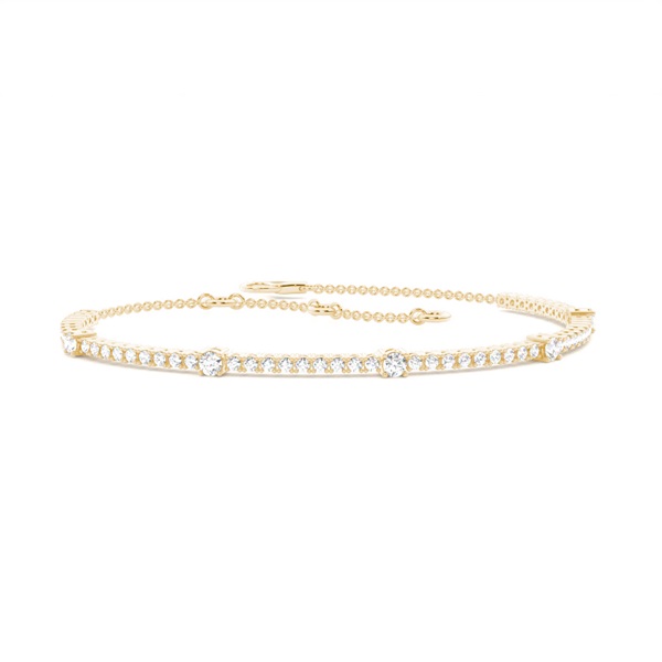Pave Setting Round Diamond Delicate Bracelet