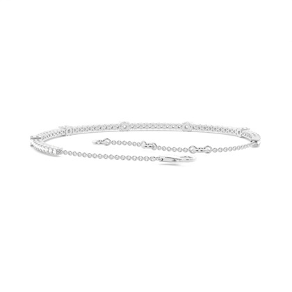 Pave Setting Round Diamond Delicate Bracelet